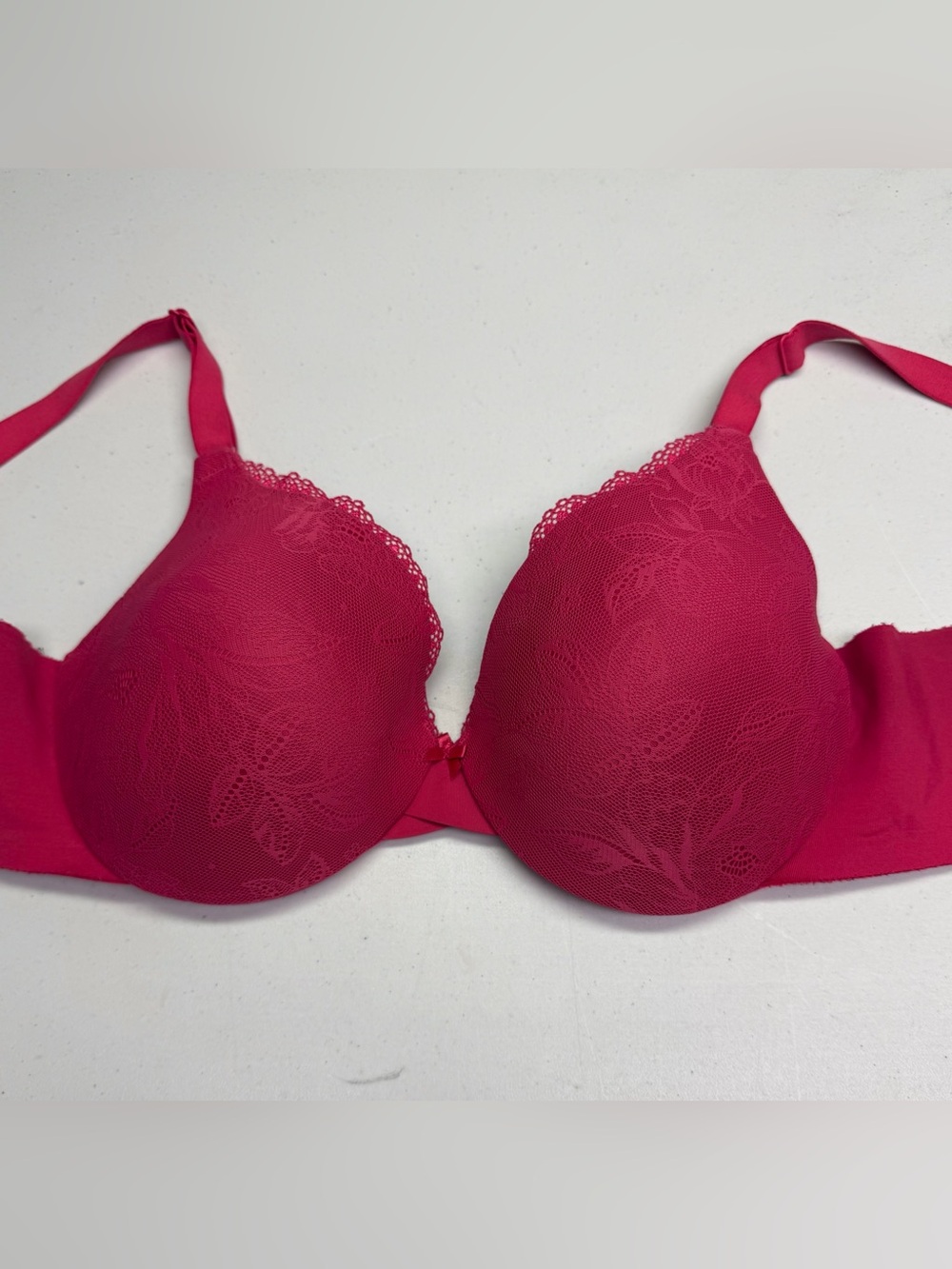 La Vie en Rose Sleekback Red Lace Lightly Lined Underwire 38B *P1062